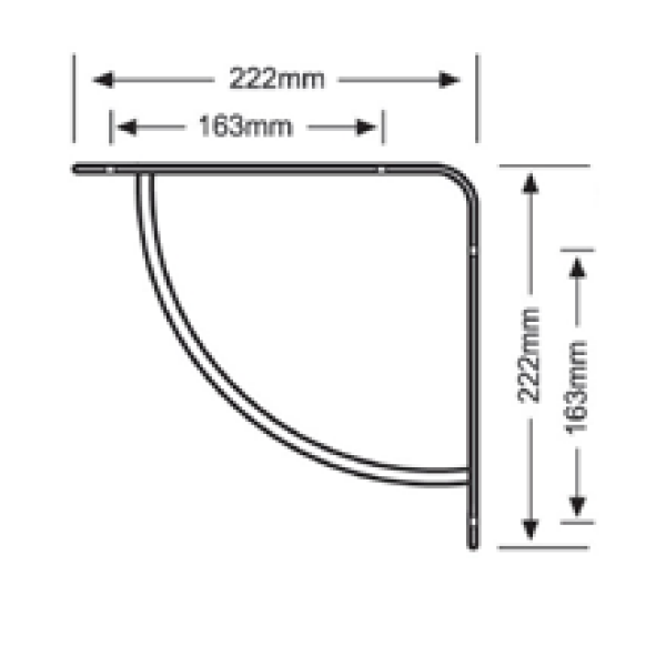 Escuadra decorativa níquel satinado - Imagen 2